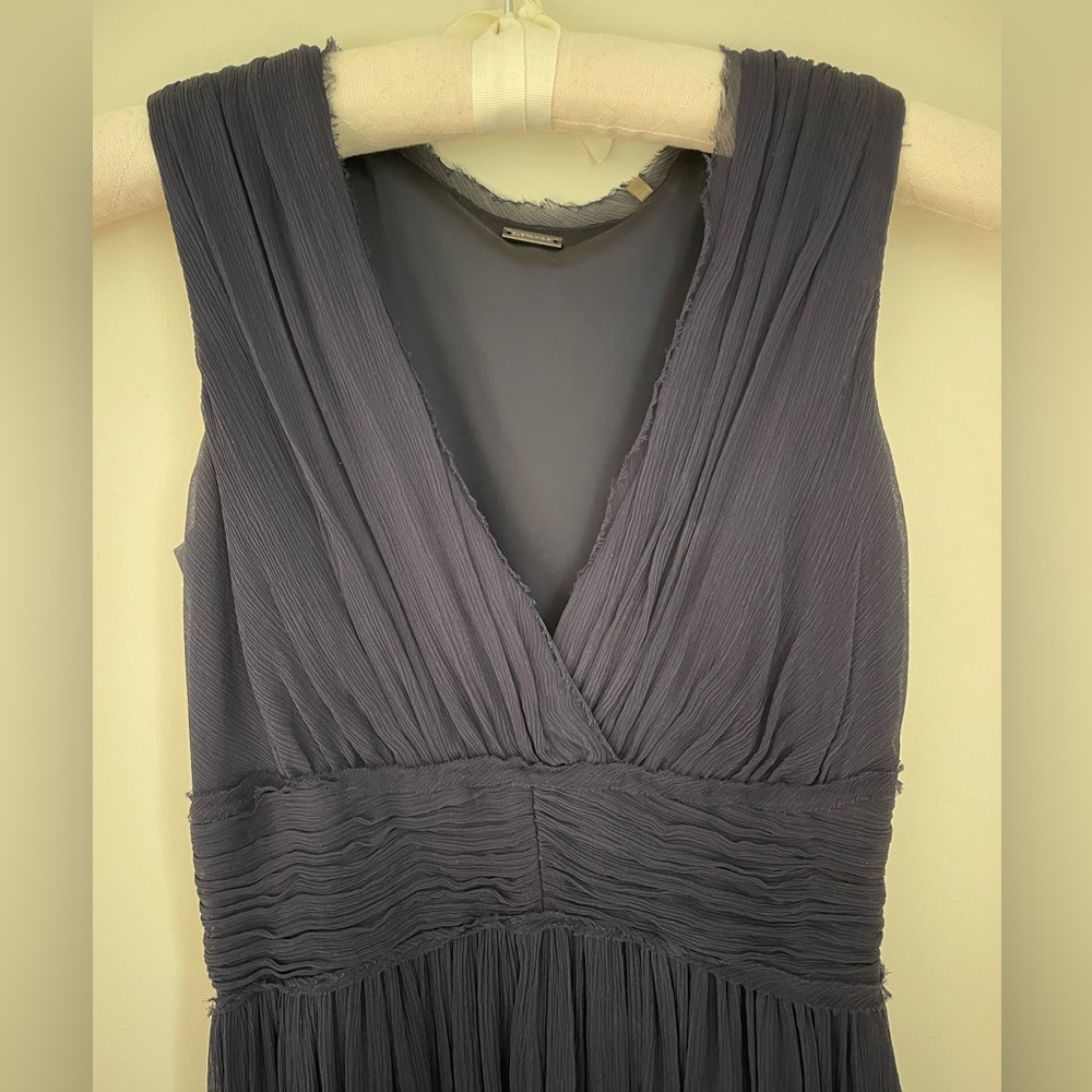 Elie Tahari gauze gown in dark navy